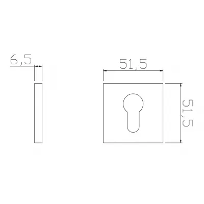 Накладка на ключевой цилиндр ADDEN BAU SC SQ-001 GRAPHITE (цвет ГРАФИТ)