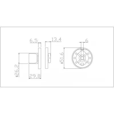 Завёртка сантехническая ADDEN BAU WC SR-003 NICKEL (цвет НИКЕЛЬ)