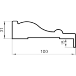 Наличник телескопический Версаль «Евро» шириной 100 мм