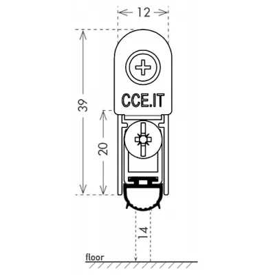 Автоматический Armadillo порог EASY TREND SQ cod. ASTDSQ, B4/1030