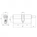 Цилиндровый механизм Guardian (Гардиан) с вертушком GB 82 мм (41/41V) Ni никель 5 кл. /128:4808/