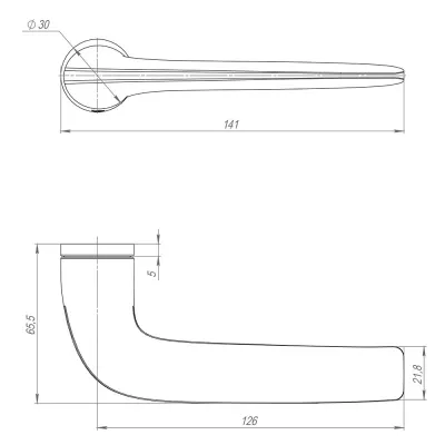 Ручка раздельная R.ART30.LACONY MWSC-33 итальянский тисненый