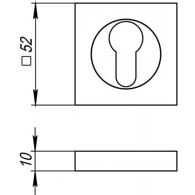 Накладка под цилиндр ET KM SN/CP-3